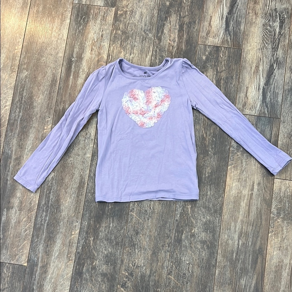 Purple Heart Long Sleeve Kids Top